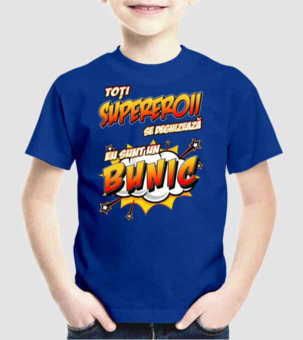 Toți supereroii se deghizează, eu sunt un bunic model albastru regal pe tricou
