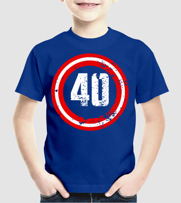 Birthday captain 40 Years old model albastru regal pe tricou