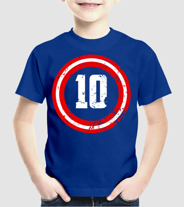 Birthday captain 10 Years old model albastru regal pe tricou