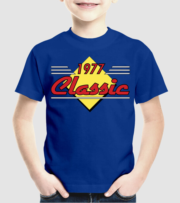 Classic - 1977 model albastru regal pe tricou