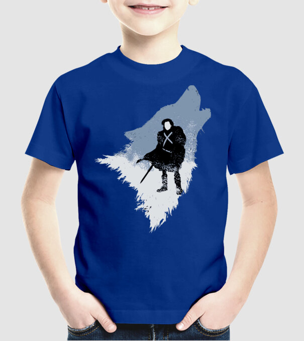 The Wolf model albastru regal pe tricou