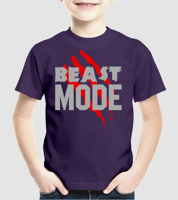 Beast mode model mov pe tricou