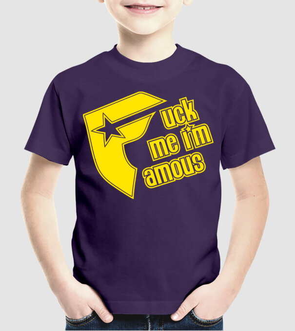 'Fuck me I''m famous!' model mov pe tricou