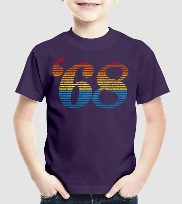 Retro Birthday 1968 model mov pe tricou