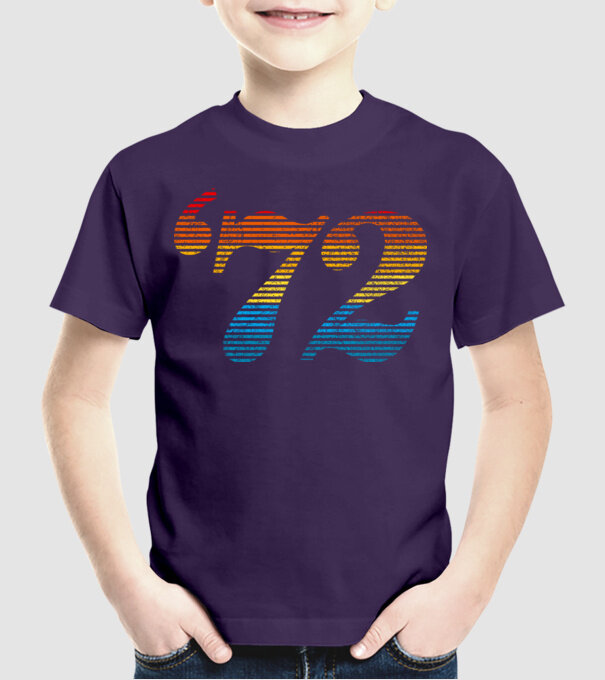 Retro Birthday 1972 model mov pe tricou