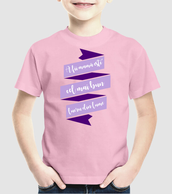 A fii mamă este cel mai bun lucru din lume model roz deschis pe tricou