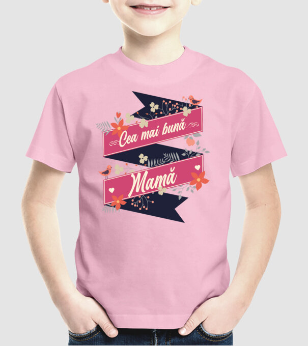 Cea mai bună mamă model roz deschis pe tricou
