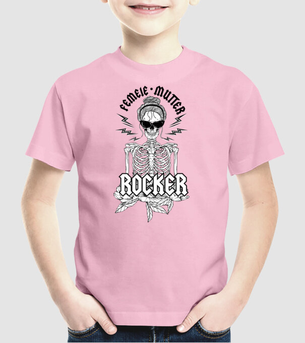 femeie - mutter - rocker model roz deschis pe tricou