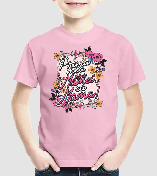 Prima mea zi a mamei ca mamă model roz deschis pe tricou