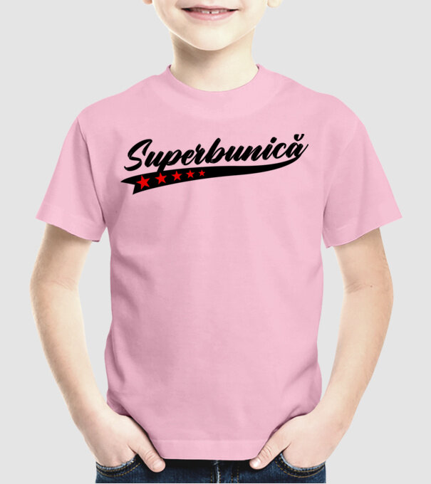Superbunică model roz deschis pe tricou