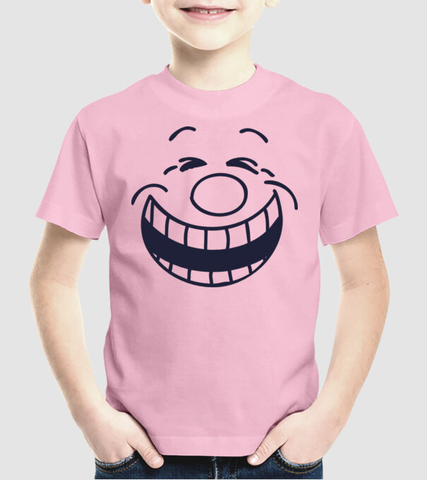 Funny Face Smiley model roz deschis pe tricou