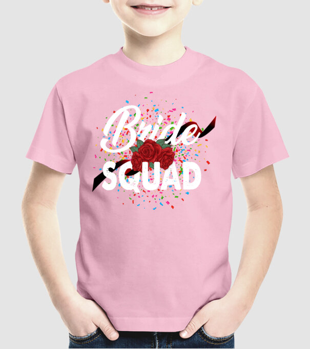 Bride Squad model roz deschis pe tricou