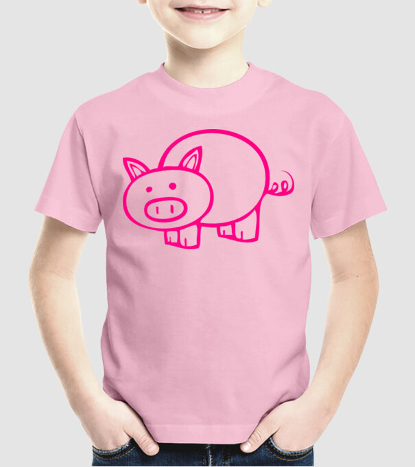 purcel model roz deschis pe tricou