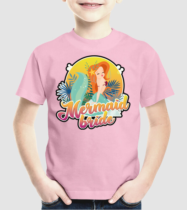 Mermaid bride hawaii model roz deschis pe tricou