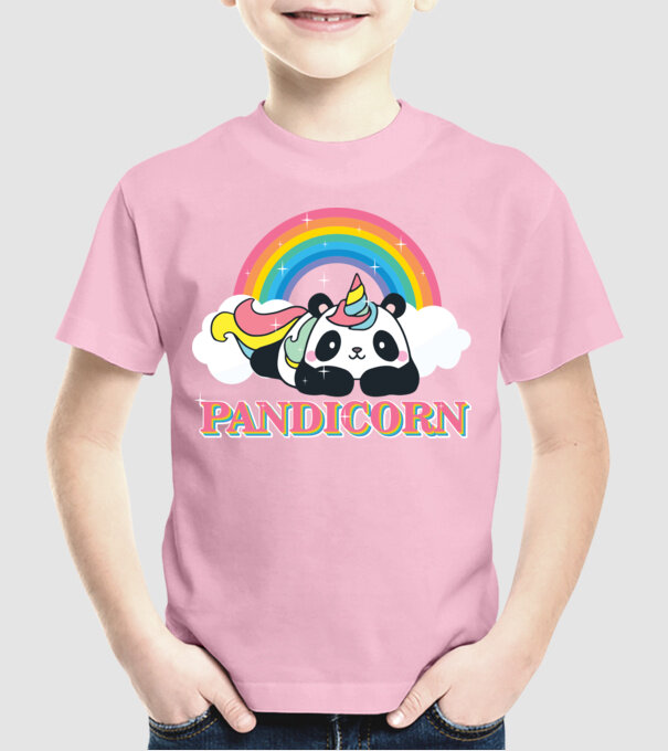 PANDICORN model roz deschis pe tricou
