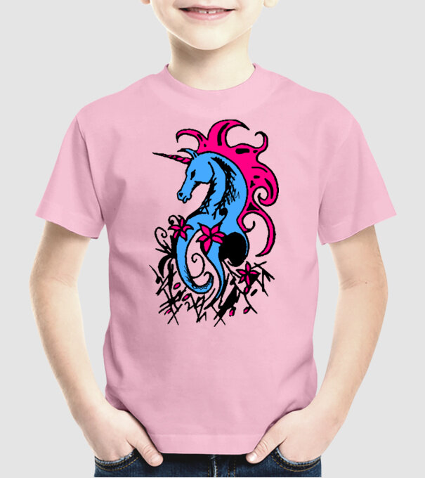 pegasus model roz deschis pe tricou