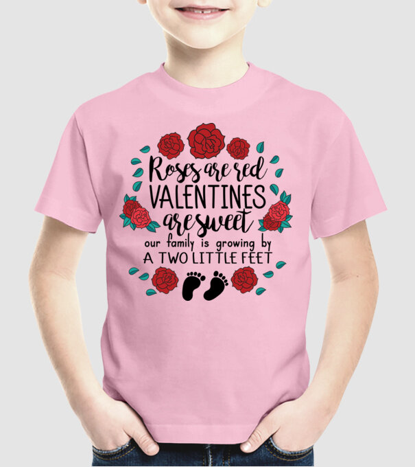 Roses are red model roz deschis pe tricou