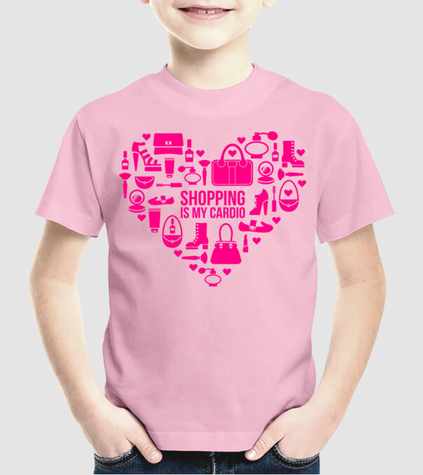 Shopping is my cardio model roz deschis pe tricou