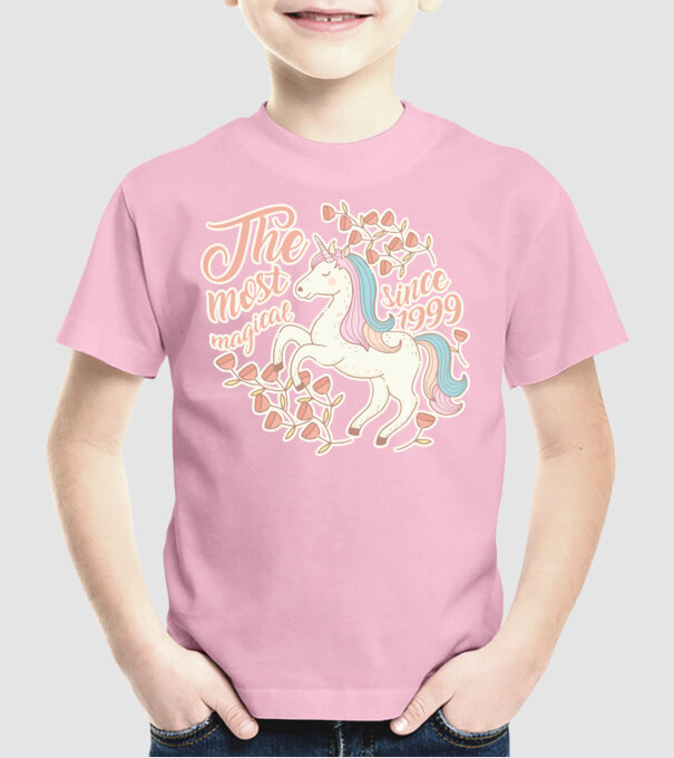 The most magical unicorn 1999 model roz deschis pe tricou