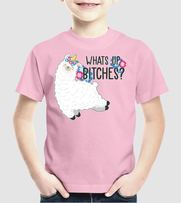 Whatsup bitches model roz deschis pe tricou