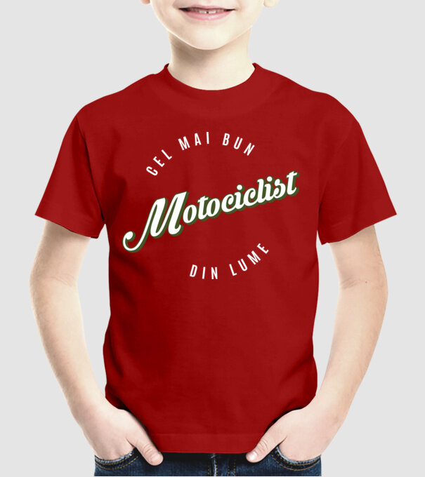 Cel mai bun Motociclist din lume model roșu pe tricou