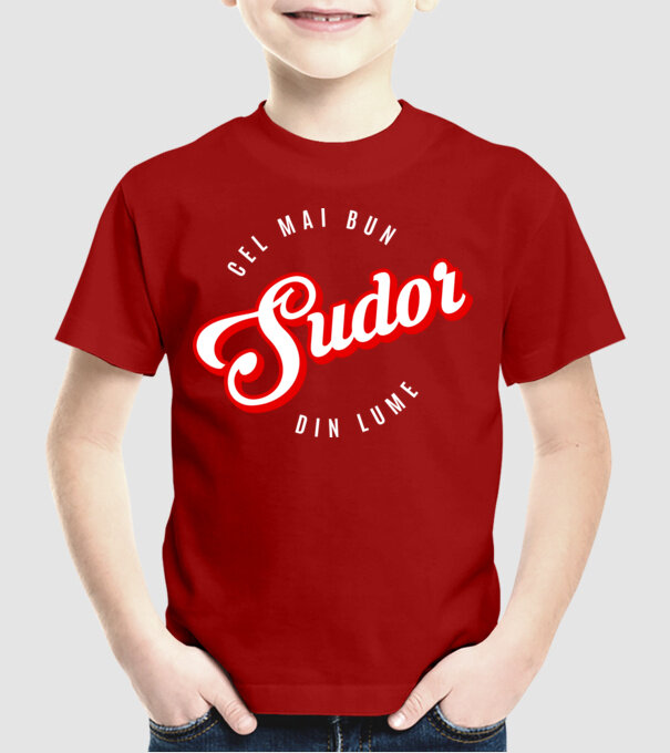 Cel mai bun SUDOR din lume model roșu pe tricou