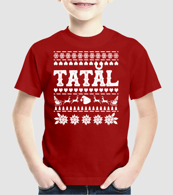 Tatăl model roșu pe tricou