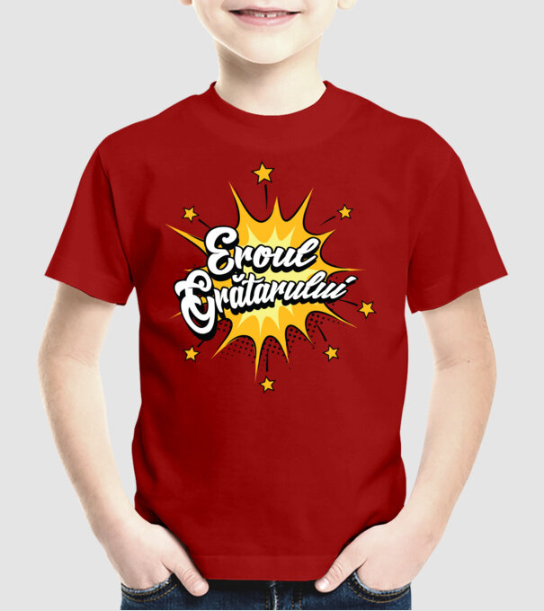 Eroul Grătarului model roșu pe tricou