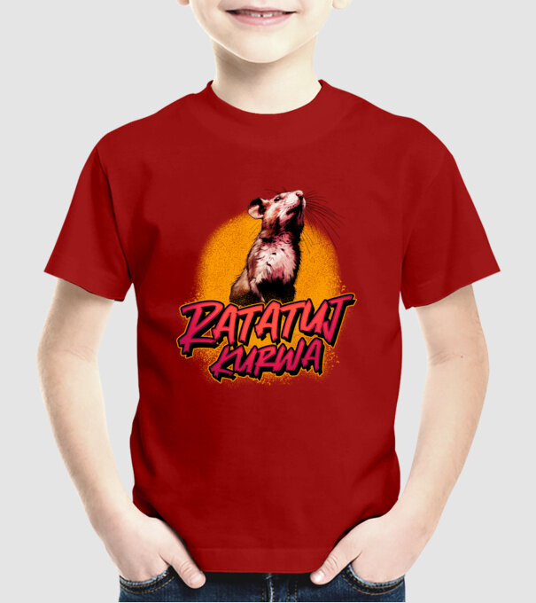 Ratatuj kurwa model roșu pe tricou