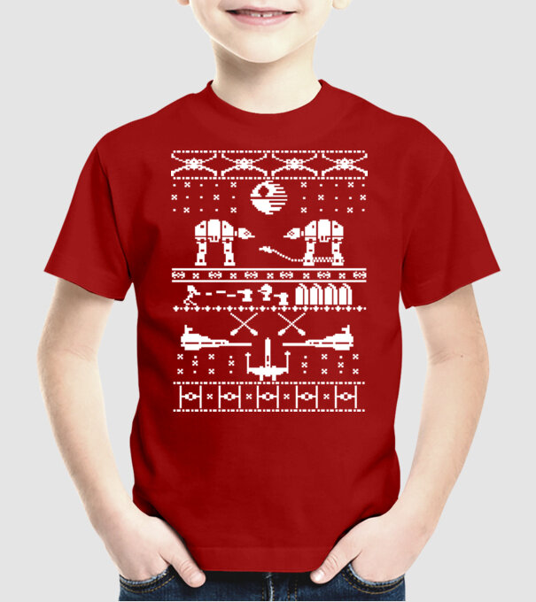 crăciun cu Walker model roșu pe tricou