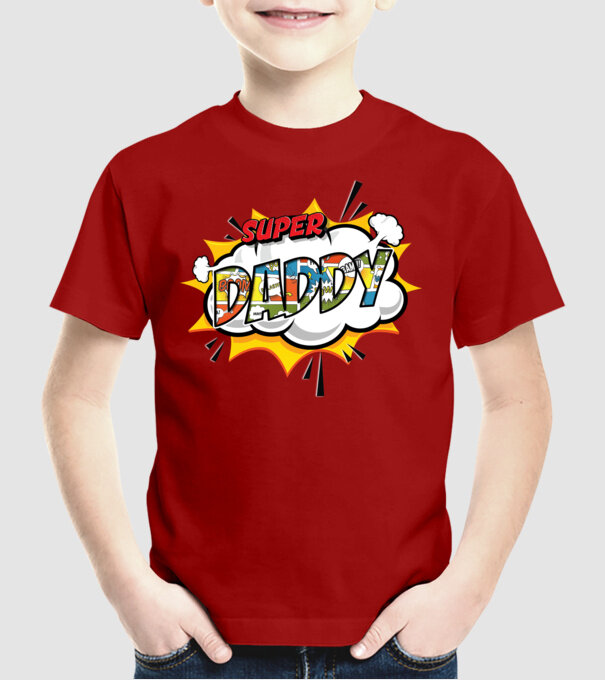 Comic Daddy model roșu pe tricou