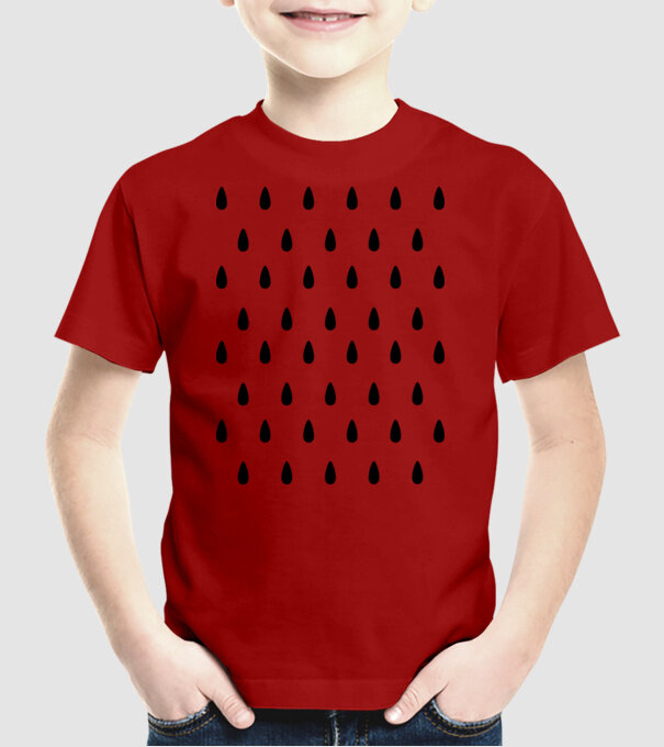 Semințe de pepene carnaval model roșu pe tricou