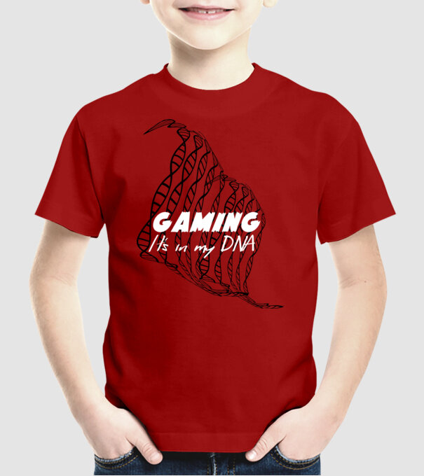 Gamer DNA model roșu pe tricou
