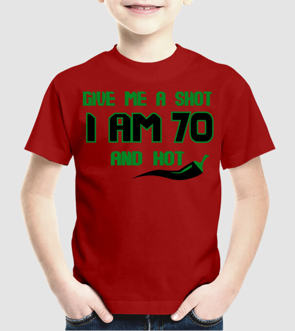 Give me a shot - 70 model roșu pe tricou