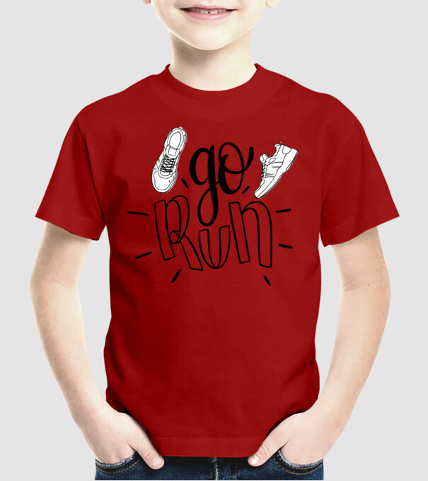 Go run 2c model roșu pe tricou