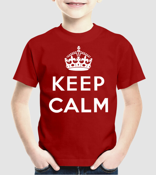 keep calm blank model roșu pe tricou