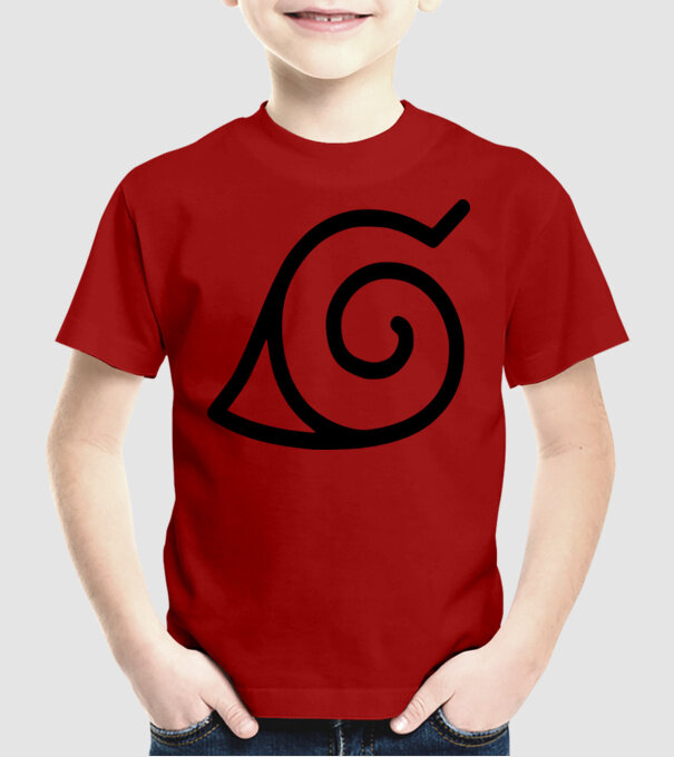 simbol naruto model roșu pe tricou