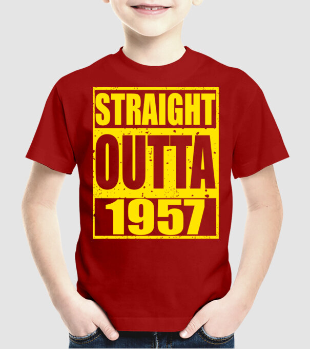 Straight Outta - 1957 model roșu pe tricou
