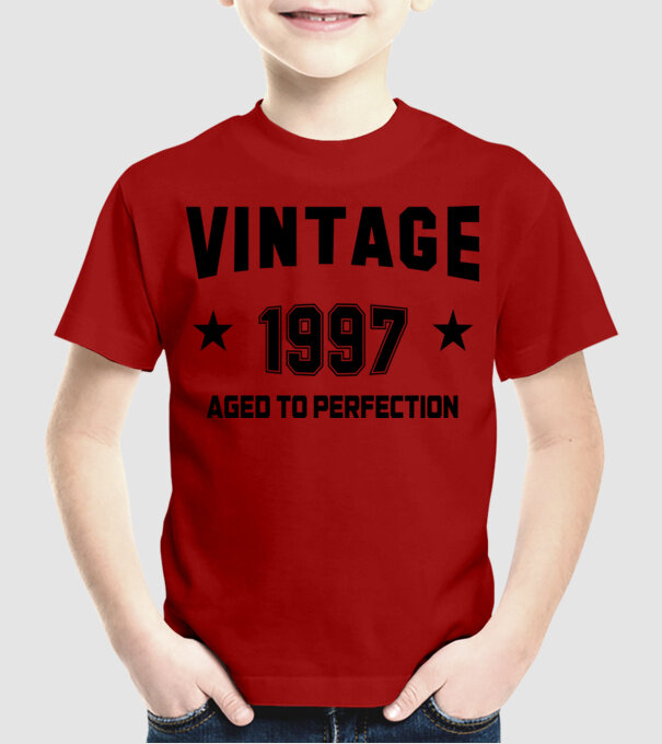 Vintage - 1997 model roșu pe tricou