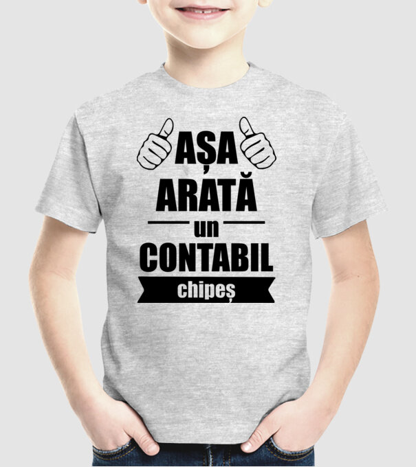așa arată un contabil chipeș model gri pe tricou