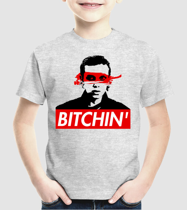 bitchin eleven model gri pe tricou