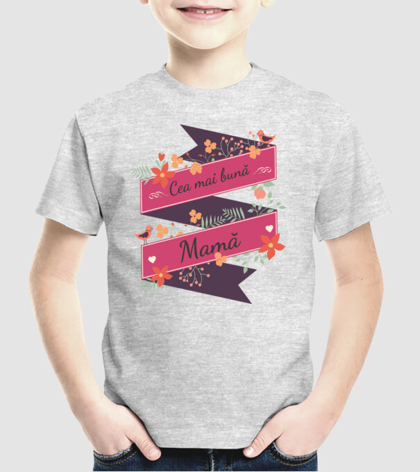 cea mai bună mamă model gri pe tricou