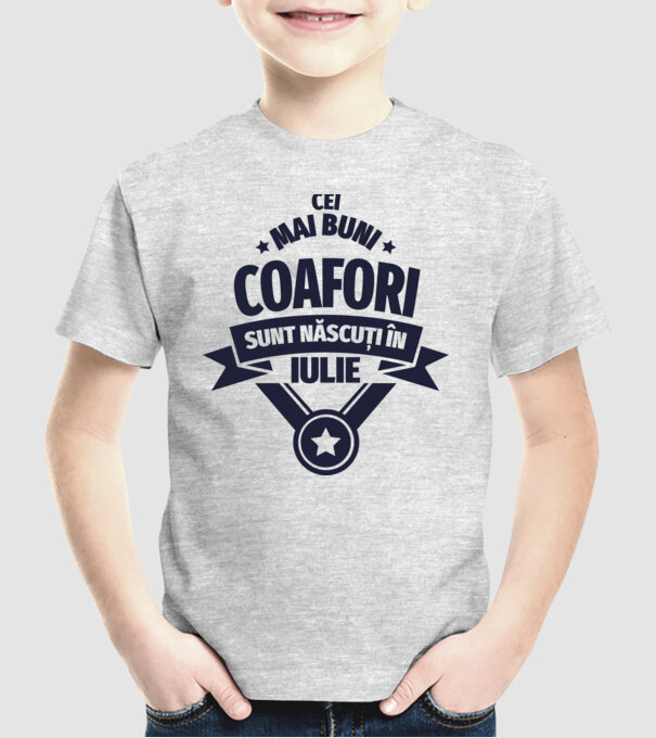 Cei mai buni coafori sunt născuți în Iulie model gri pe tricou