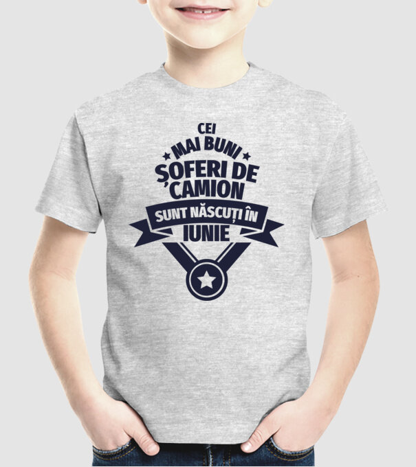 Cei mai buni șoferi de camion sunt născuți în Iunie model gri pe tricou