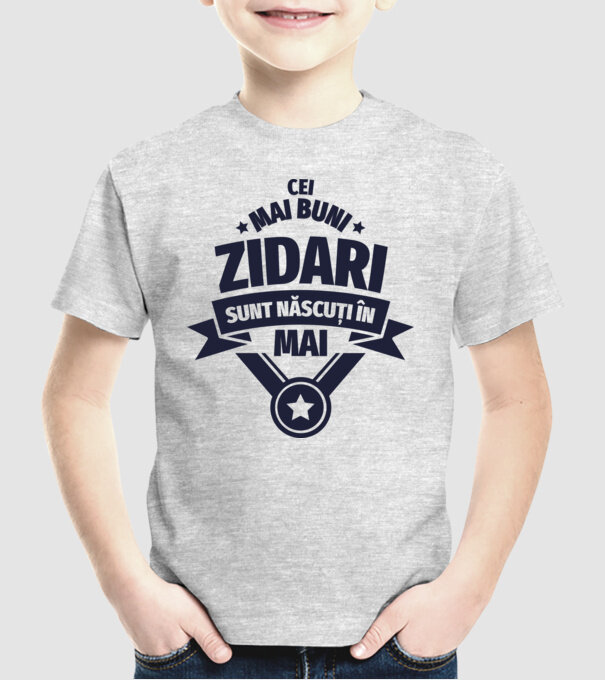 Cei mai buni zidari sunt născuți în Mai model gri pe tricou
