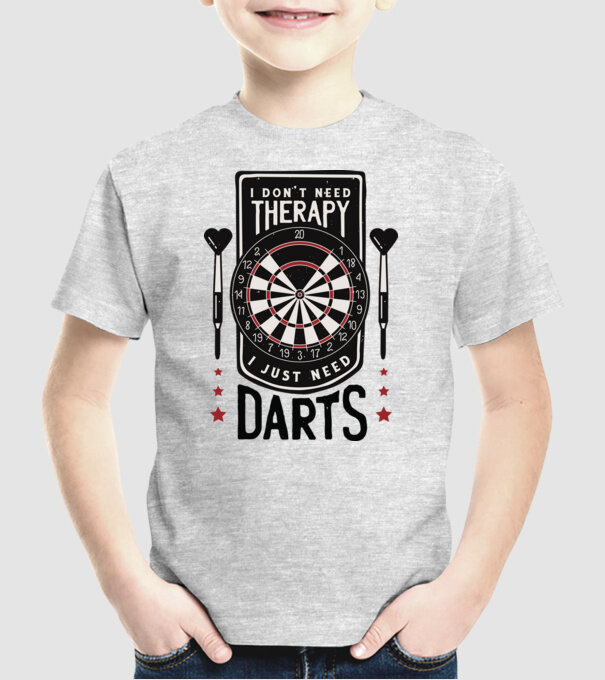 Darts Therapy model gri pe tricou