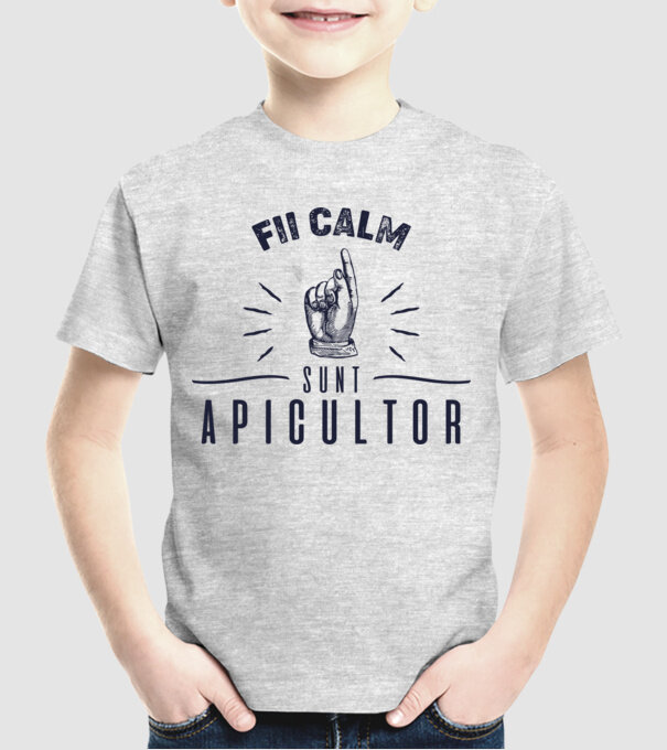 Fii calm.... sunt apicultor model gri pe tricou