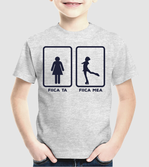 fiica ta - fiica mea model gri pe tricou
