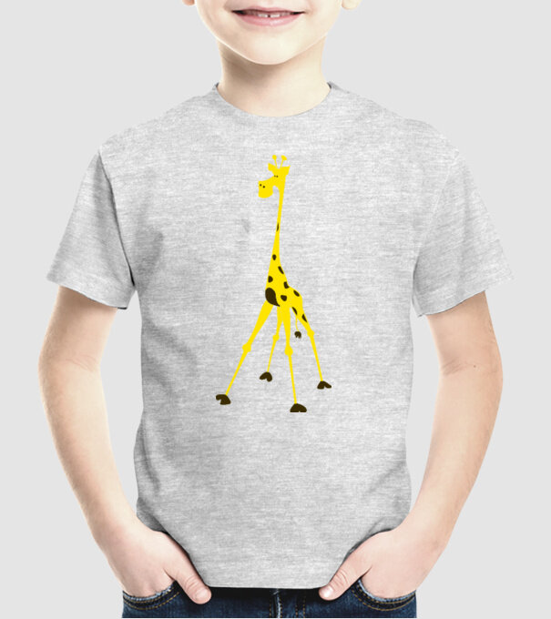 Giraffe model gri pe tricou