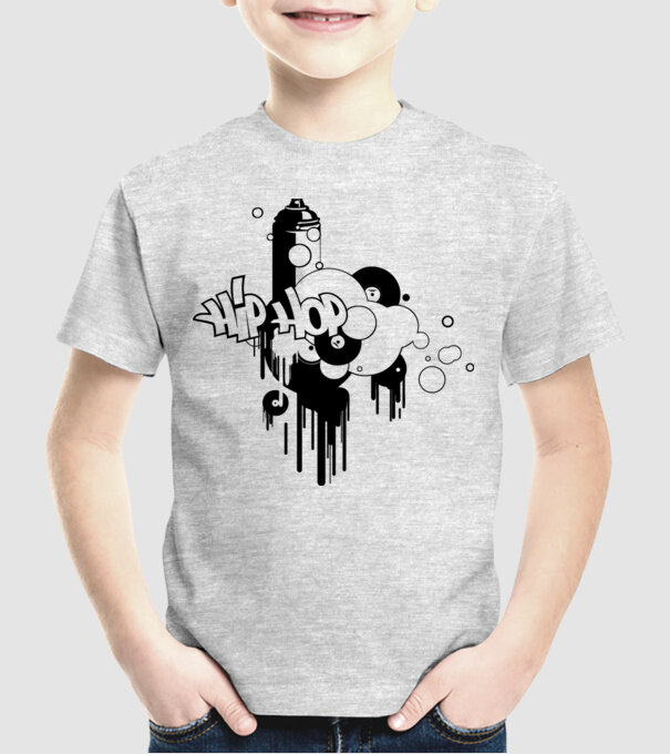 hip hop model gri pe tricou